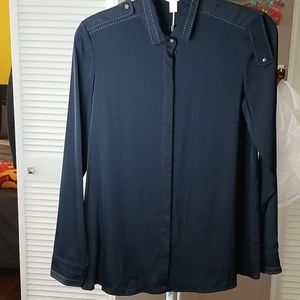 Hugo Boss Black Silk Button Up Blouse